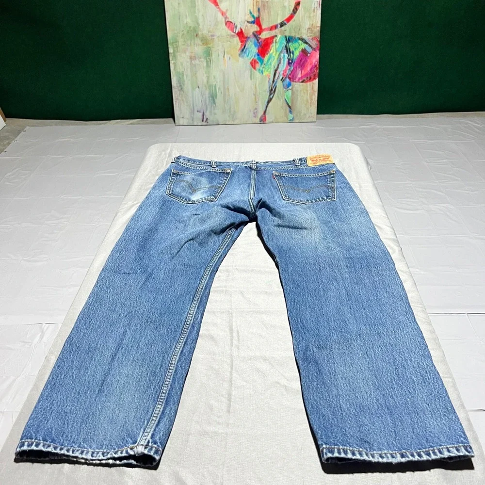 Levis 505 Regular Fit Mens Jeans 40x30 Medium Wash Blue Straight Leg 00505-0216